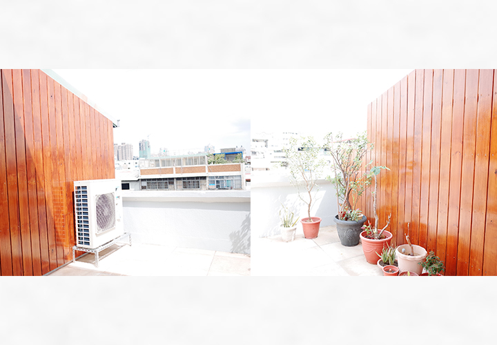 51/60 小畫廊外就是空中花園,萬仟建議醫師娘少放些植物,多些空間可以運運動、打打拳,也比較沒有漏水的疑慮