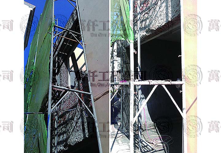 17/51 澎湖.馬公(顏公館)16 已架好鷹架施工中。