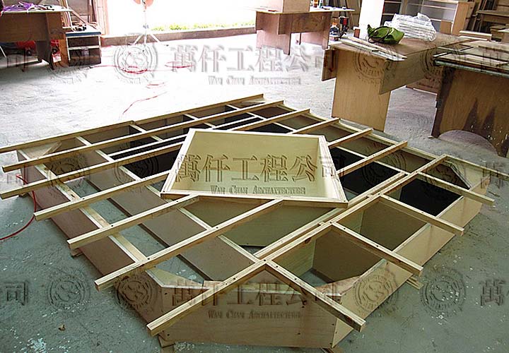 25/51 澎湖.馬公(顏公館)24 工廠施工中之和室(等待去澎湖組立，全新工法，業主很高興喔!!!)。