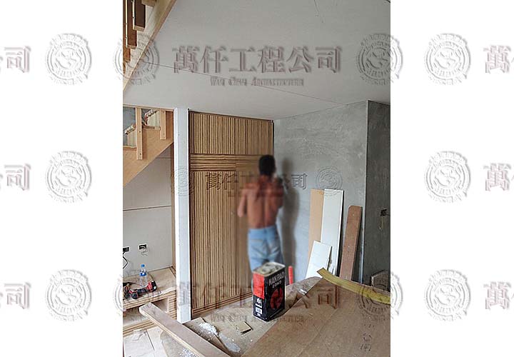 35/51 澎湖.馬公(顏公館)34 2F衣櫃裝設進行中(一樣是在工廠做好，去澎湖組裝)。