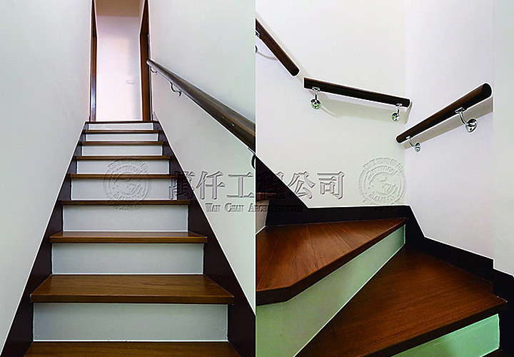 43/51 澎湖.馬公(顏公館)42 鐵梯鋪設木地板後之完工圖(業主女主人一直說好漂亮呀!!!)