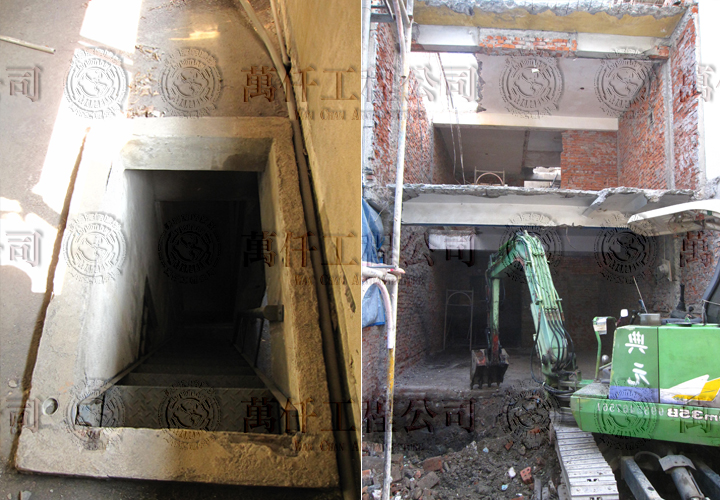 擴建外推的部分,開挖地基。