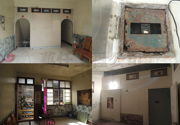 5/28 翻修前二樓內部格局原貌。總配電箱已老舊鉎銹腐壞，相當危險